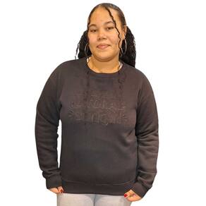 moletom feminino Preto, sem bolso e sem capuz