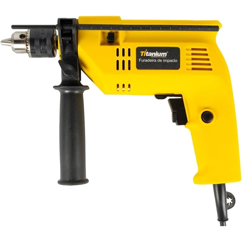 Furadeira de Impacto Force Plus 3/8 Polegadas 220v Reversível 500w Titanium