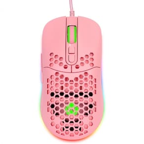 Mouse Gamer Vx Gaming Void Com Led Rgb Rosa 7600 Dpi Cabo Usb