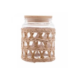 Porta Mantimentos Redondo Em Vidro Com Sisal Wolff 520ml