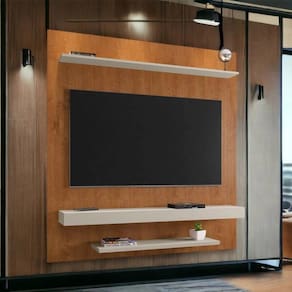 Painel Para Tv Até 60 Leme Naturalle/Off White - Bechara