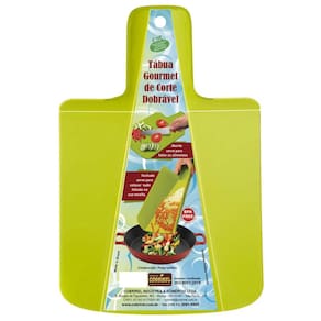 Tábua Gourmet De Corte Dobrável - Verde 34cm x 22cm
