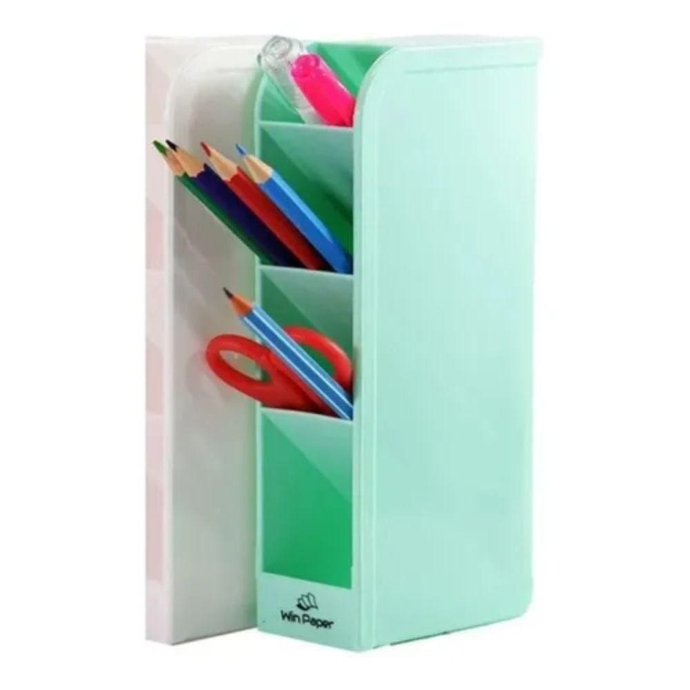 Organizador De Mesa Armazena Clips 4 Porta Caneta