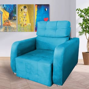 Poltrona Retratil e Reclinavel Safira Turquesa