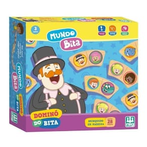 Jogo Domino Do Bita 28 Peças Em Madeira Nig Brinquedos