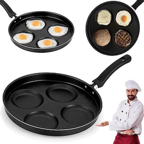 Frigideira 4 em 1 Antiaderente Divisórias Cozinha sem Grudar