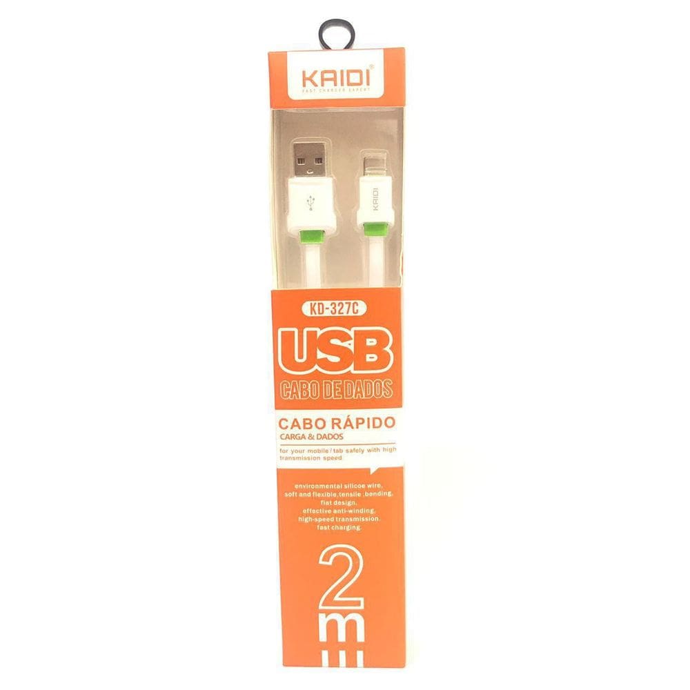 Cabo Usb Android Carregamento Dados Kaidi Tipo C 2M Kd-327C