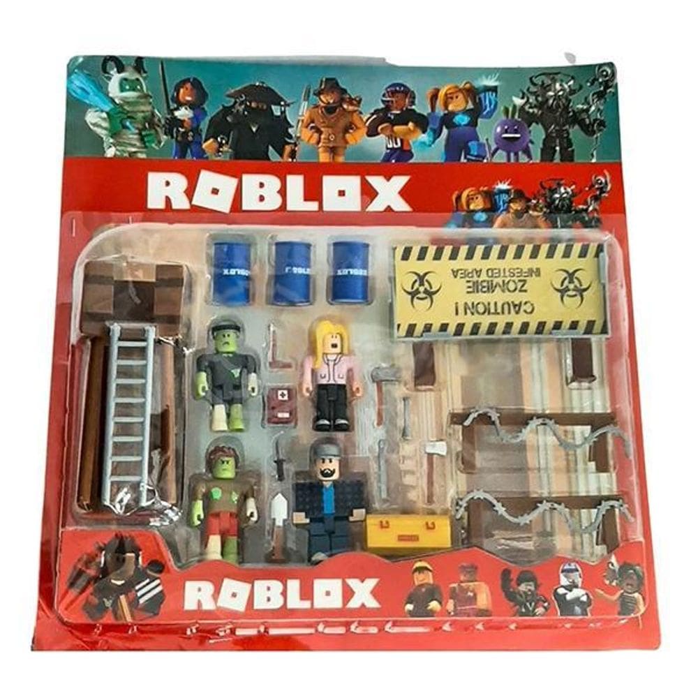 Cartela 4 Boneco Articulado 7Cm Roblox Ataque Zumbi Nº25