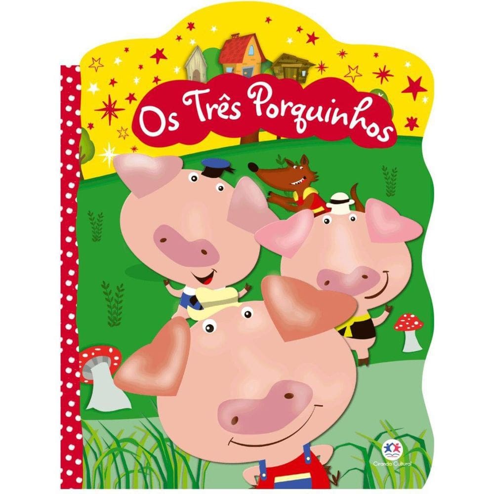 Livro Infantil Ilustrado Os Tres Porquinhos Recortado