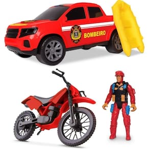Carrinho Bombeiro Kit Resgate - Samba Toys