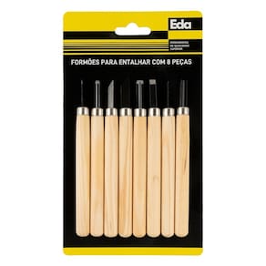 Formao para Entalhar Madeira KIT 8 Peças EDA 6XQ