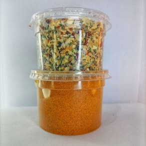 Temperos 2 unidades Potes 140 ml o peso varia conforme a densidade dos produtos- Leve Sabor Brasil