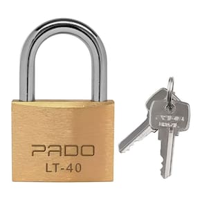 Cadeado De Latão 40mm 2 Chaves Cor Dourado Lt-40 Pado