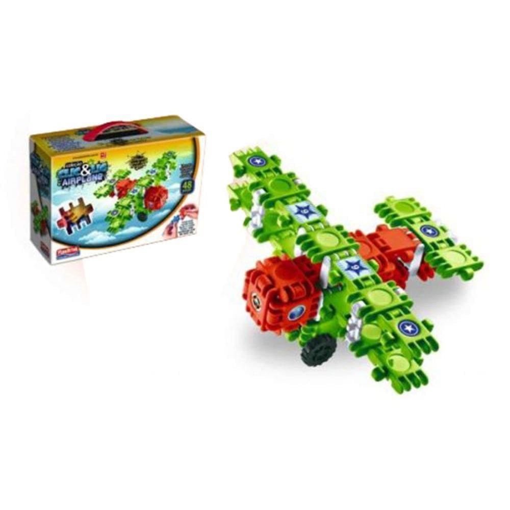 Brinquedo de Montar Airplane Clic&Lig - 48 Peças - Ligbrink