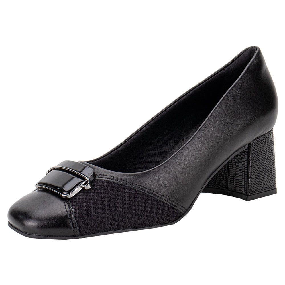 Sapato Feminino Salto Grosso Comfortflex 2475302