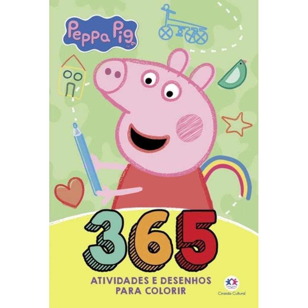 Livro 365 Atividades E Desenhos Para Colorir - Peppa Pig