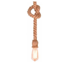 Luminária Pendente Corda Rústico Retro Para Gourmet