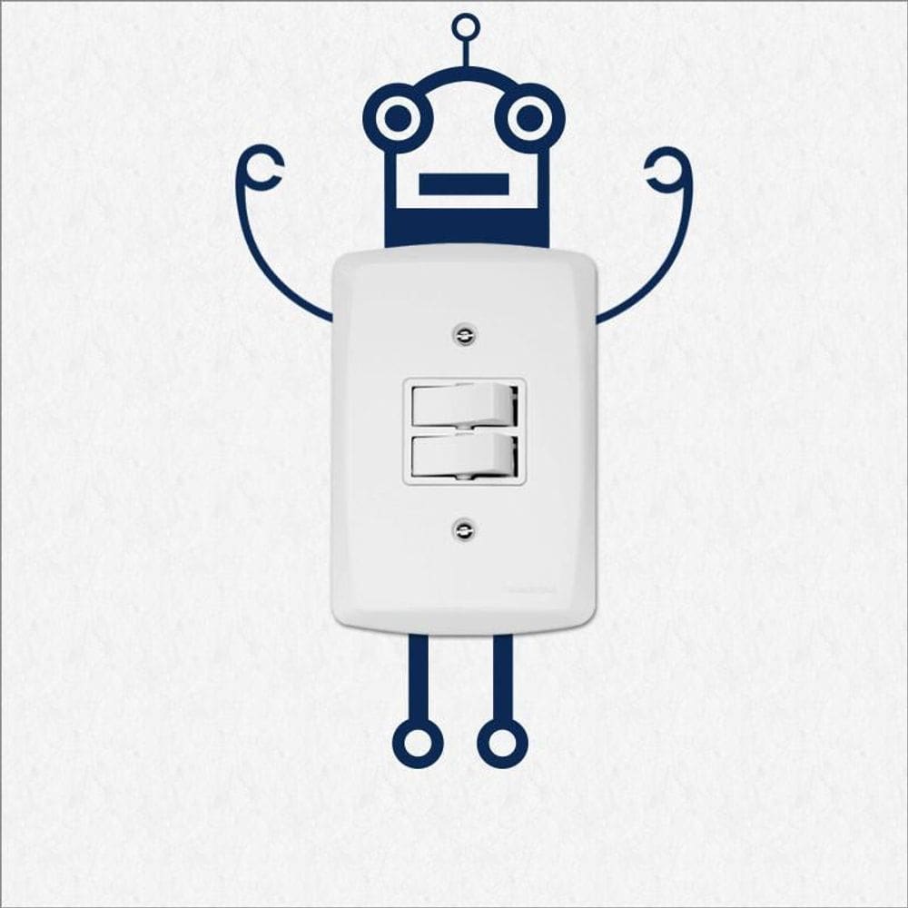 Kit 2 Adesivos Interruptor Infantil Robo