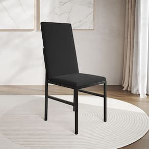 Cadeira de Jantar Estofada Mônaco Premium Preta - Iron Wood