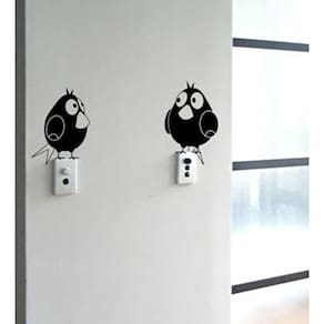 Kit 2 Adesivos Interruptor Infantil Animal Pássaro Gordo