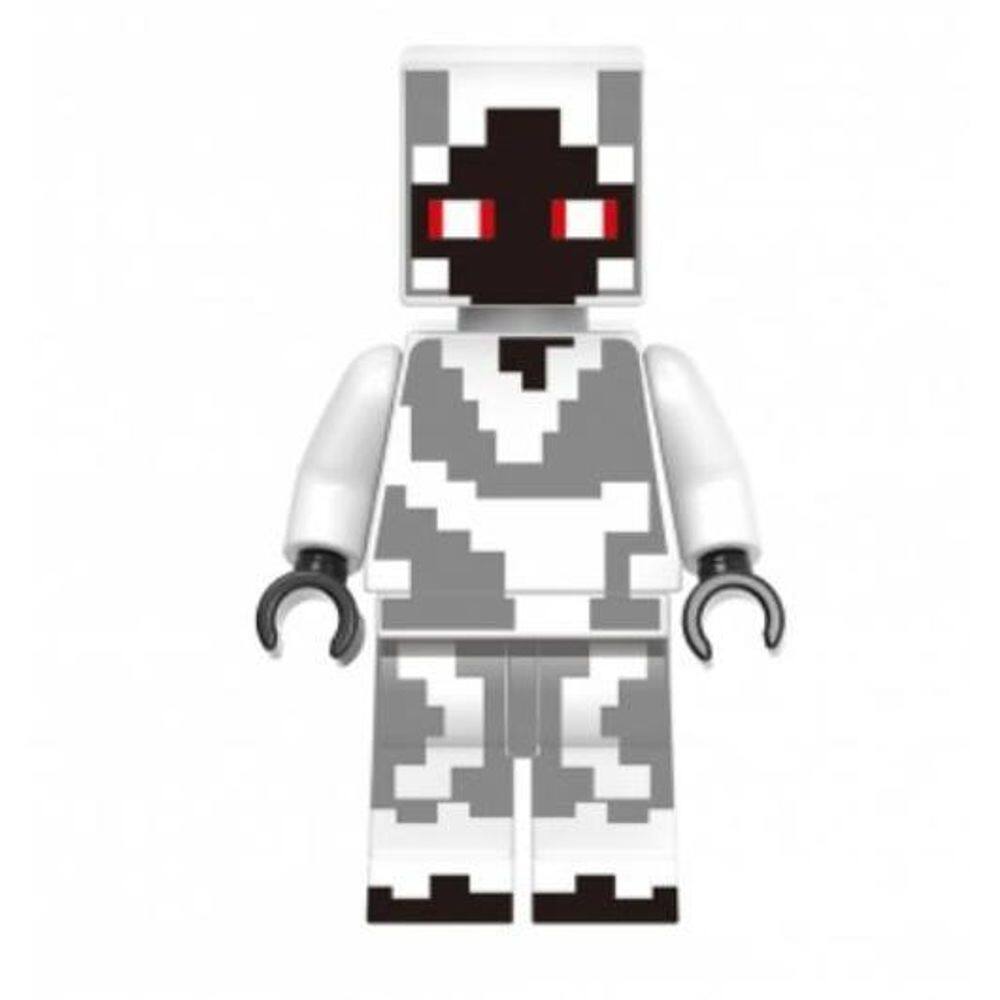Boneco Minifigure Blocos De Montar Minecraft Camuflado White