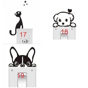 Kit 2 Adesivos Interruptor Infantil Cat And Dog