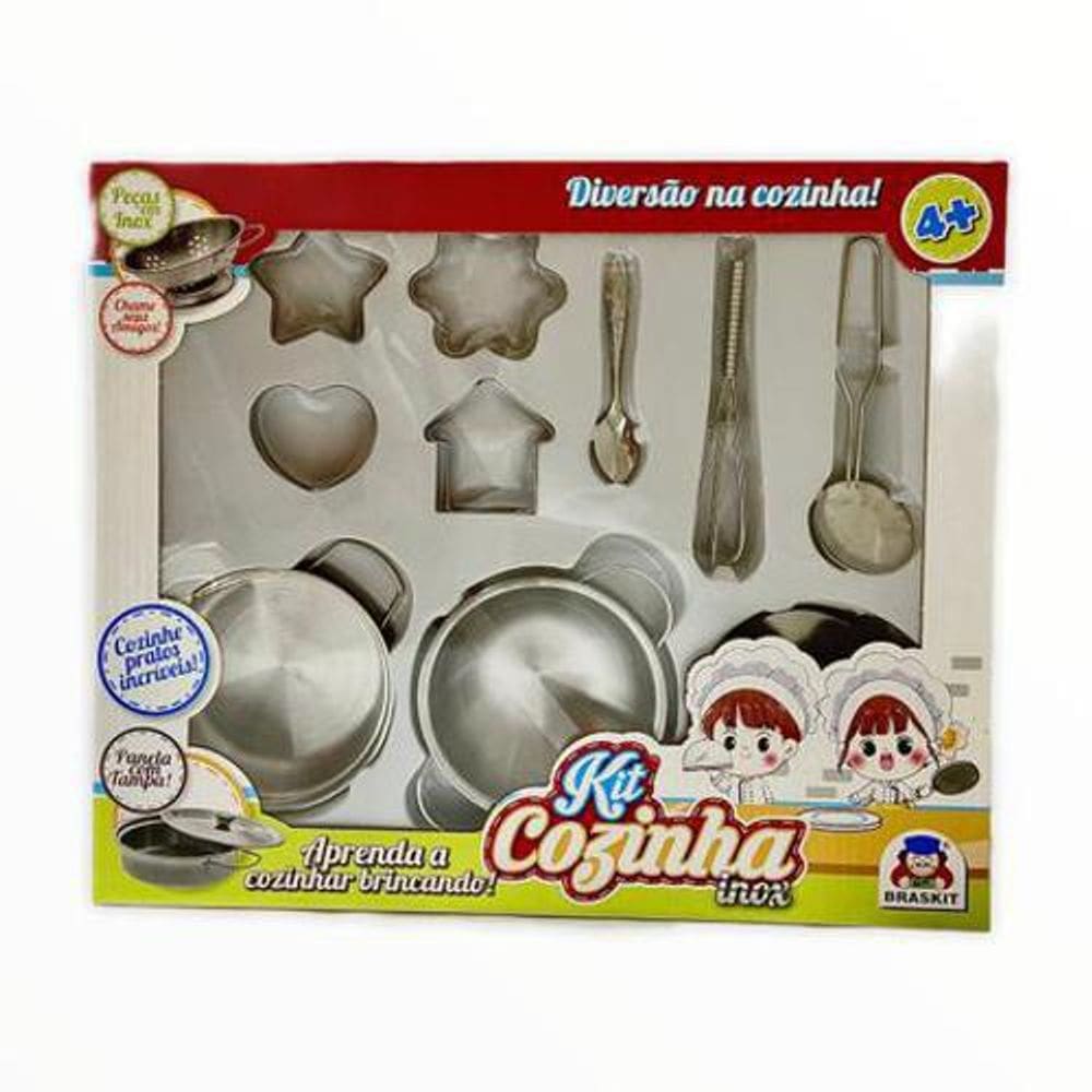 Kit Cozinha Inox Infantil - Braskit