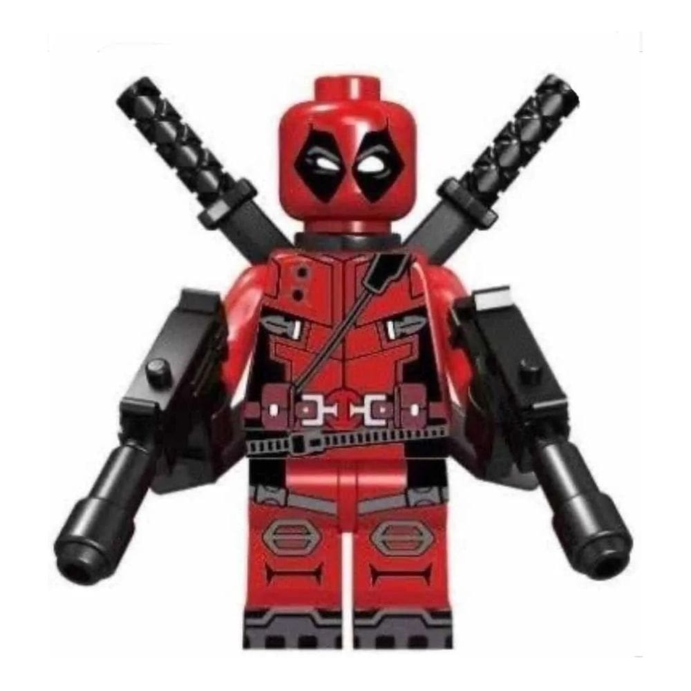 Boneco Blocos De Montar Deadpool Gun Machine Marvel