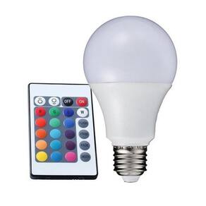 Lâmpada Led Muda De Cor Com Controle Remoto Rgb 7W Rixme