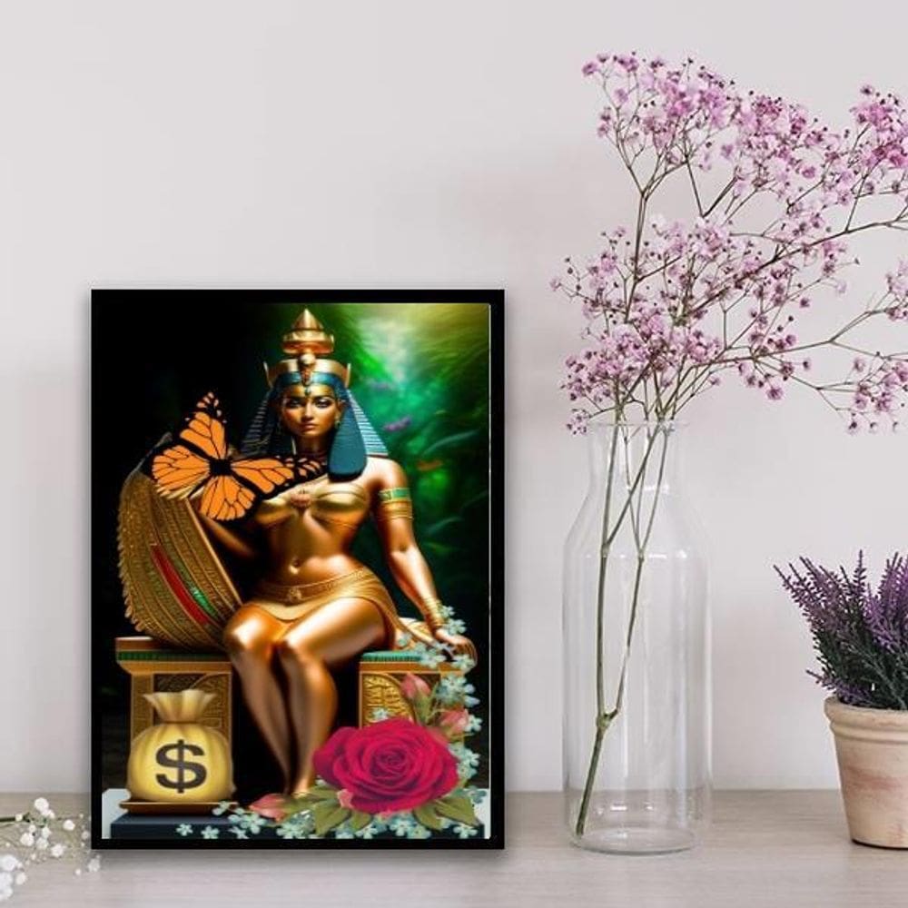 Quadro Arquétipo Cleópatra 33X24Cm Preta