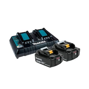 Kit 2 Baterias 5Ah 18V Bl1850B + Carregador Duplo Dc18Rd
