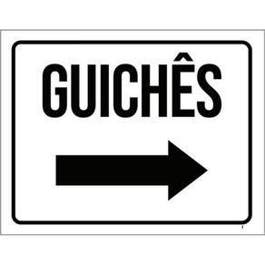 Kit 3 Placas Guichês Seta Direita