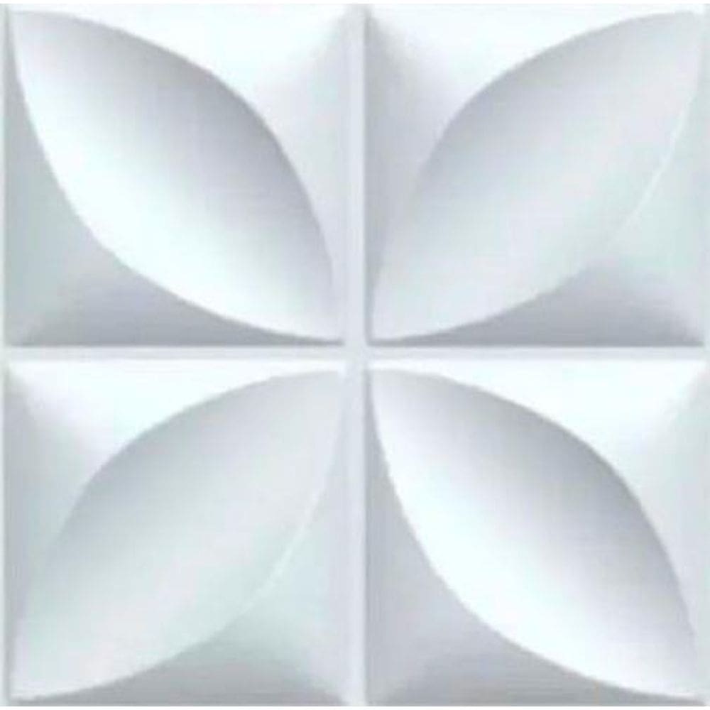 Kit 25 Placas Decorativas 3 D Pétalas Branco 50X50 Cm