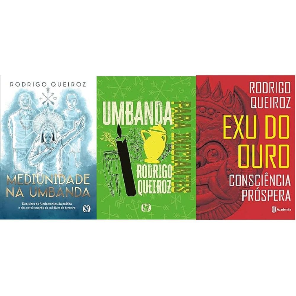 Kit 3 Livros Rodrigo Queiroz Mediunidade Na Umbanda +