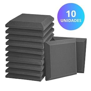 Kit 10 Placas Acústica Isolamento Sonoro Estúdios Ensaios