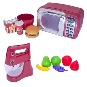 Chefe Cozinha Menino Eletro Kit Comida Batedeira Fruta 12P