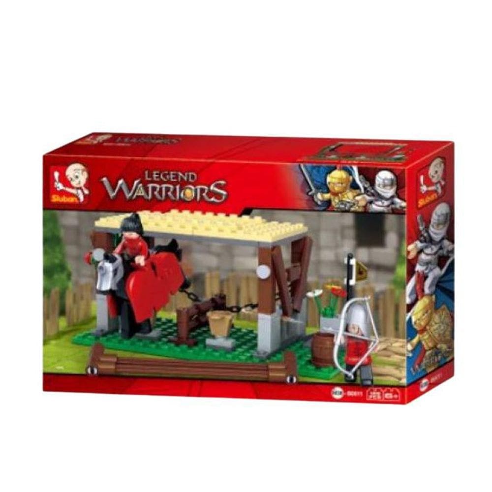 Blocos Cavaleiros Estabulo 129 Peças