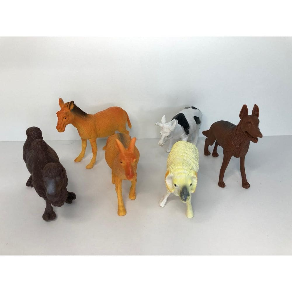 Conjunto Animal De Plastico Com 6 Peças