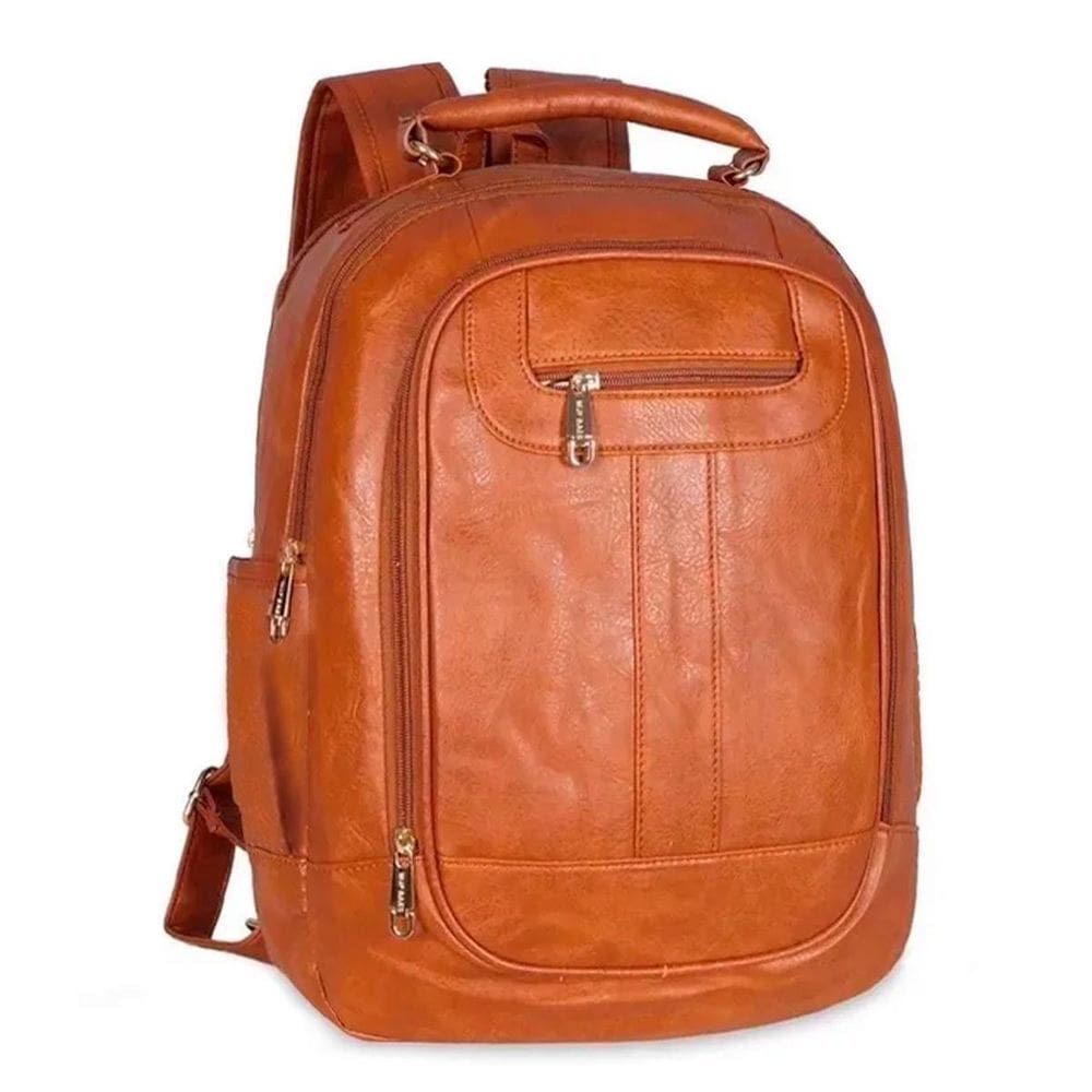 Mochila Feminina Couro Sintético Impermeável 30x43cm