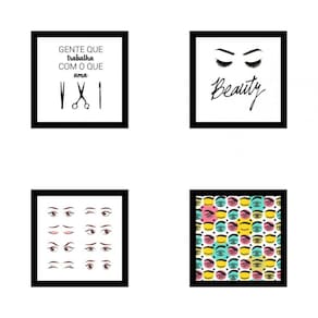 Kit De Quadros Decorativos Mdf Designer De Sobrancelhas 22