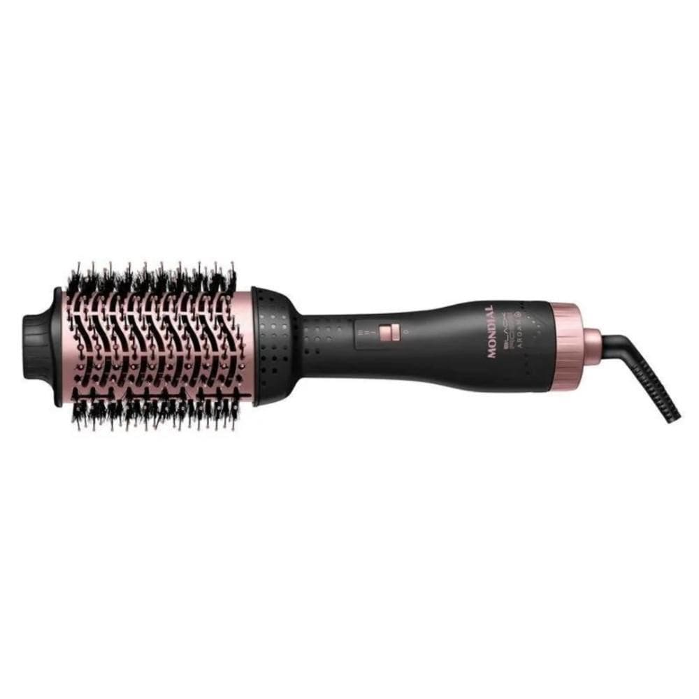 Escova Secadora Mondial ES-14 1200W Bivolt - Preto/Rose