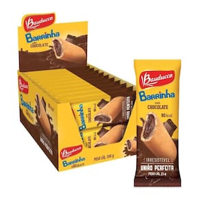 Barrinha Bauducco 20 Barrinhas Recheio Chocolate 25G