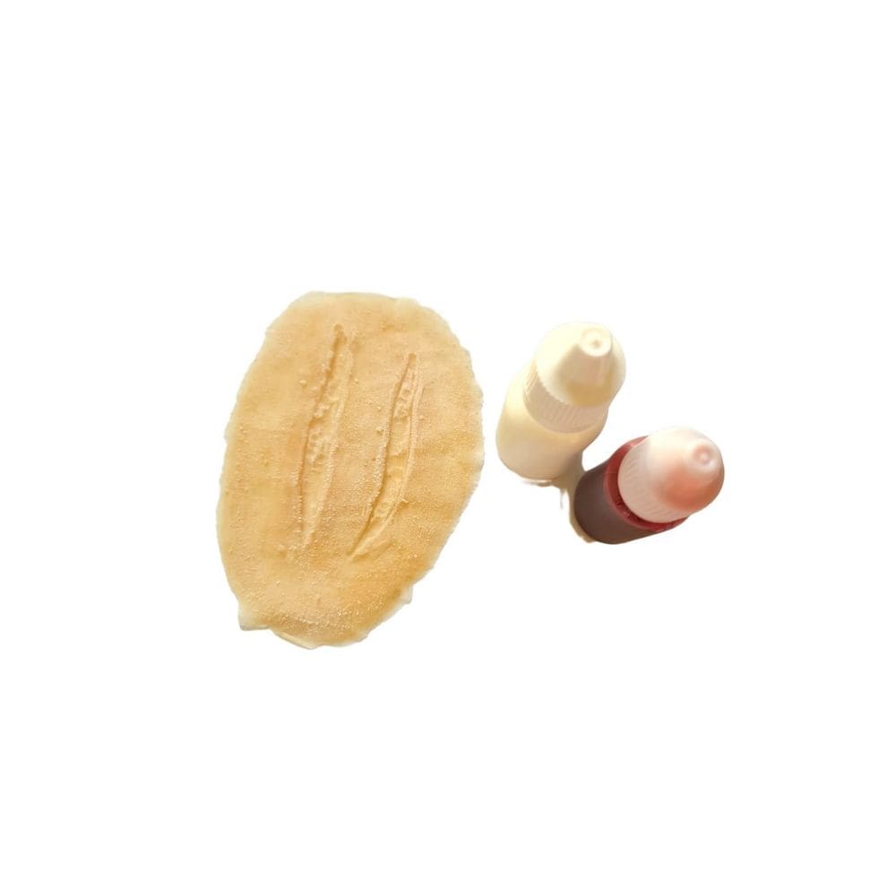 Prótese Ferida De Látex Com 2 Cortes + Látex + Sangue Falso