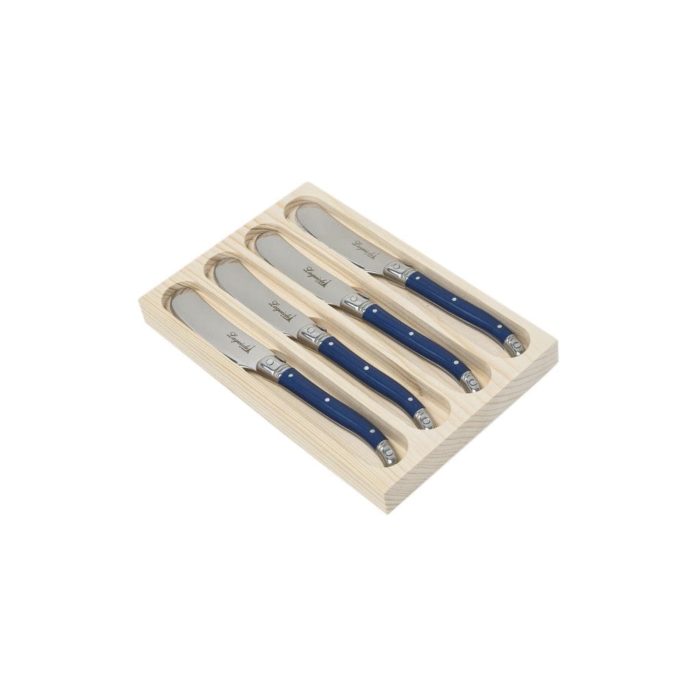 Conjunto Facas Manteiga Laguiole LA TOUR Luxo ABS Azul