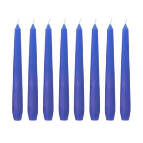 Kit 10 Velas Castiçal Lisa 20 Cm Azul Candelabro Velitas