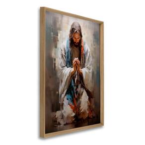 Quadro Decorativo Jesus em Oração 1 Tela 60x90cm para Decorar, Igreja, Sala, Quarto Hanover