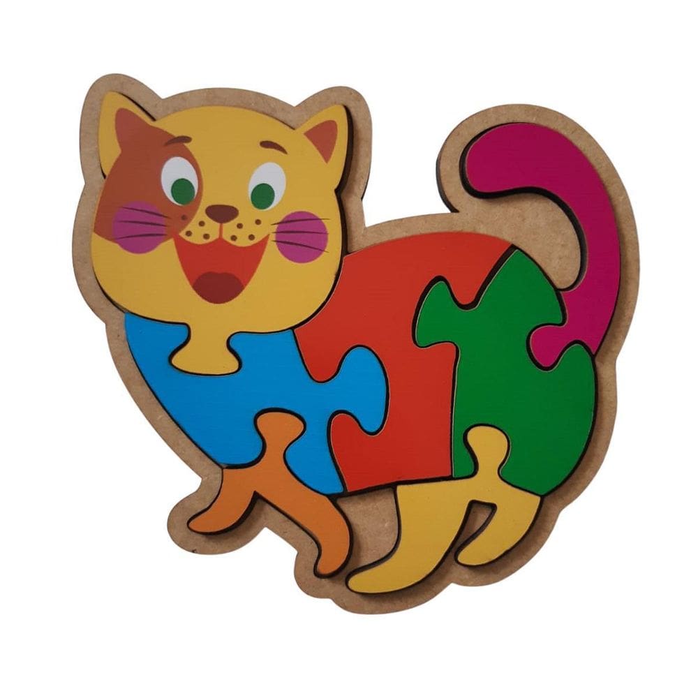 Quebra-Cabeça Infantil Gato