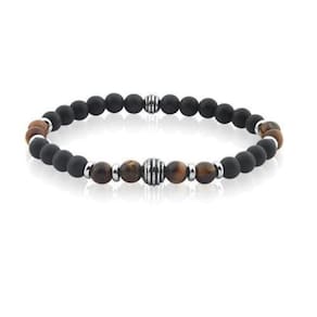 Pulseira Masculina Pedras Negras