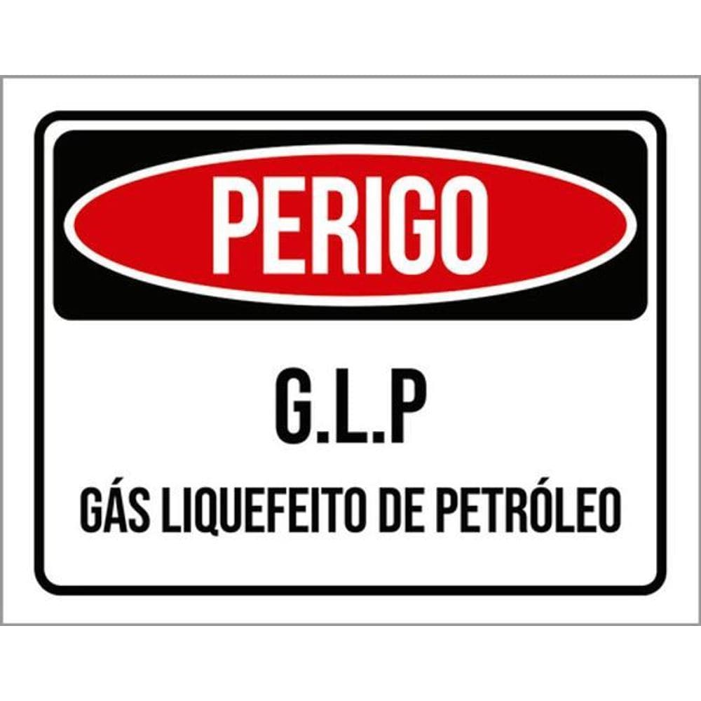 Kit 5 Placas Perigo Gás Liquefeito Petróleo 36X46