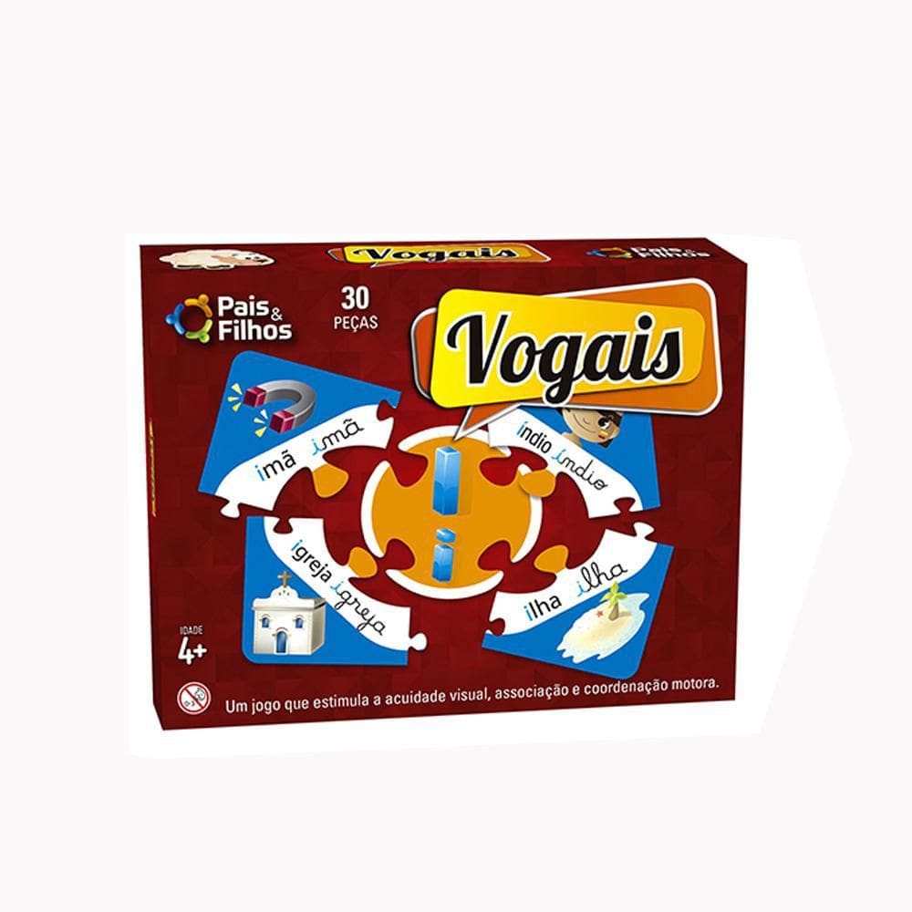 Jogo Didatico Vogais 30 Pecas 2895